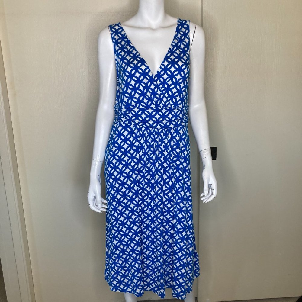 Boden Blue & White Geometric Effie Dress - Picture 2 of 4